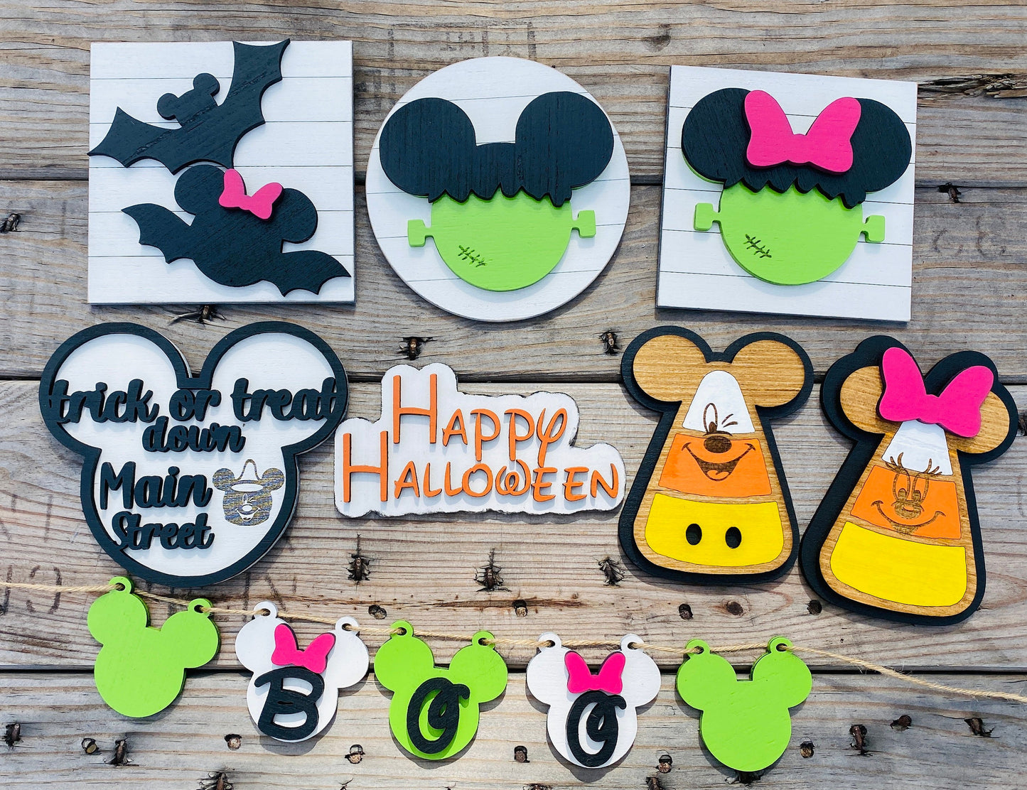 Hey boo, tier tray decor, home decor, Frankenstein, Rae dunn decor, Main Street, Halloween decor, farmhouse decor, tier tray accessories