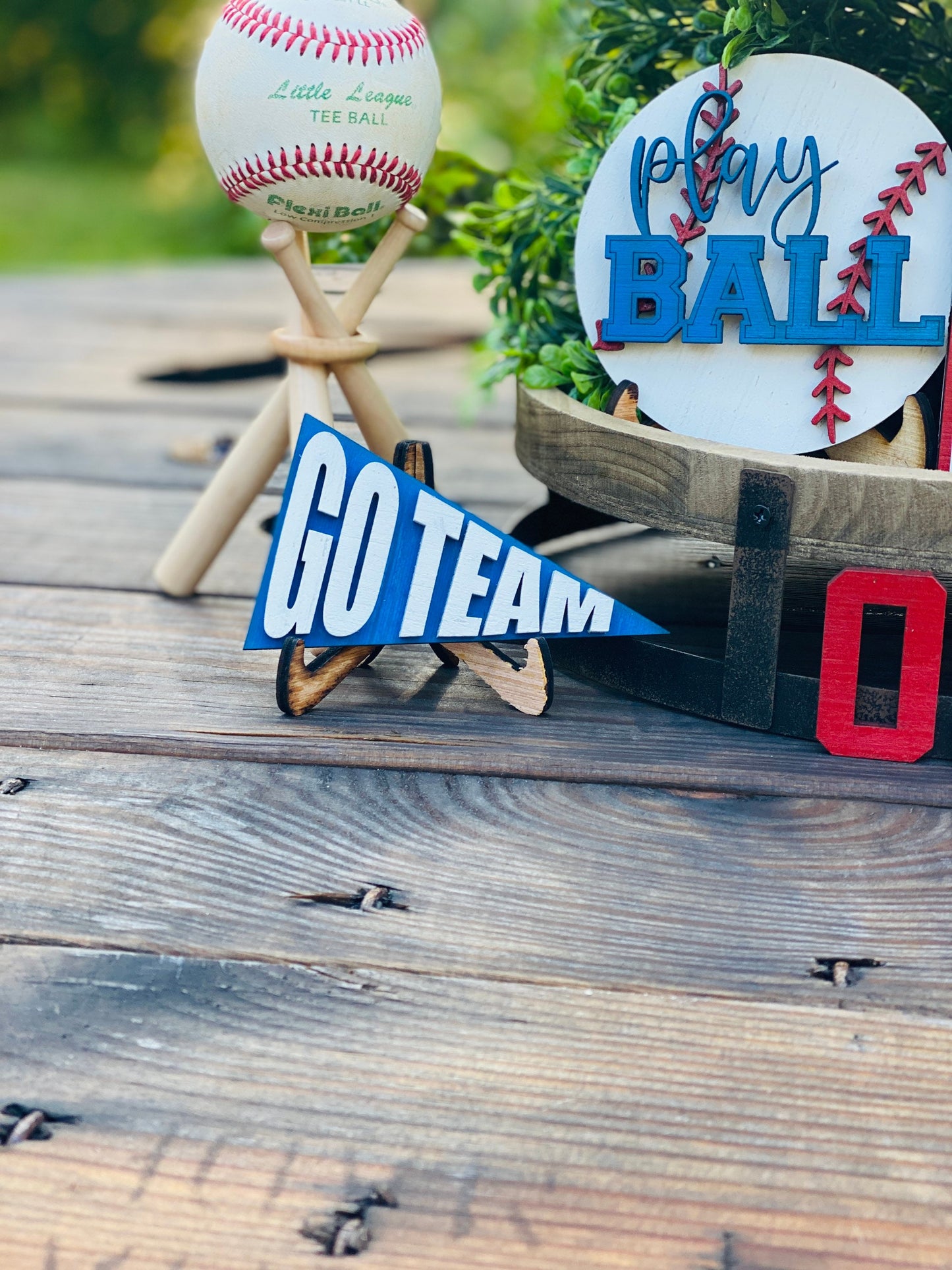 Baseball Tier Tray Set, home decor, baseball decor, man cave, home is where my heart is, home plate, baseball, kids room decor, play ball