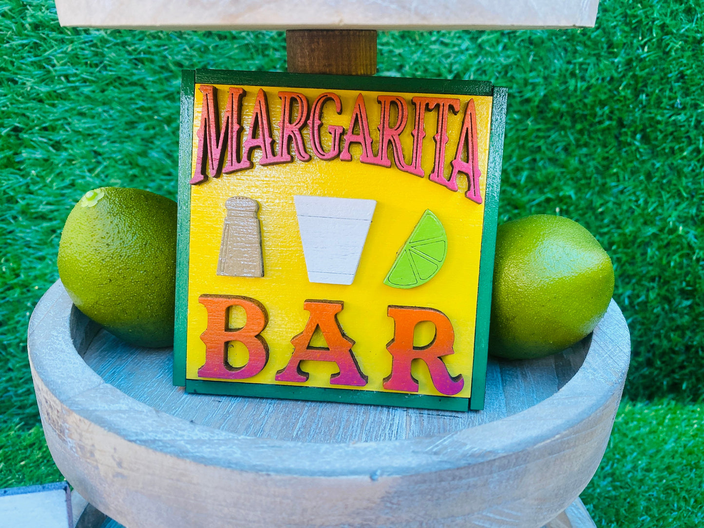 Margarita summertime tier tray set home decor