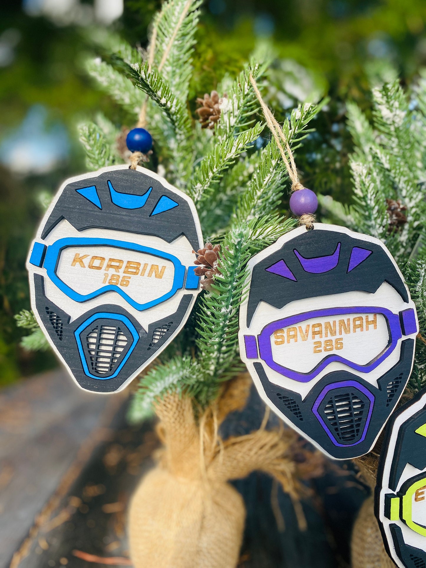 Dirt bike ornament, motocross ornaments, motocross personalized ornament, holiday decor, motocross helmet, car charm, dirt bike ornament