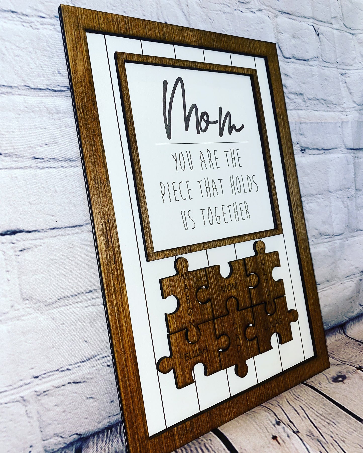 Mom... pieces that hold us together sign **same price no matter the amount of puzzle pieces**