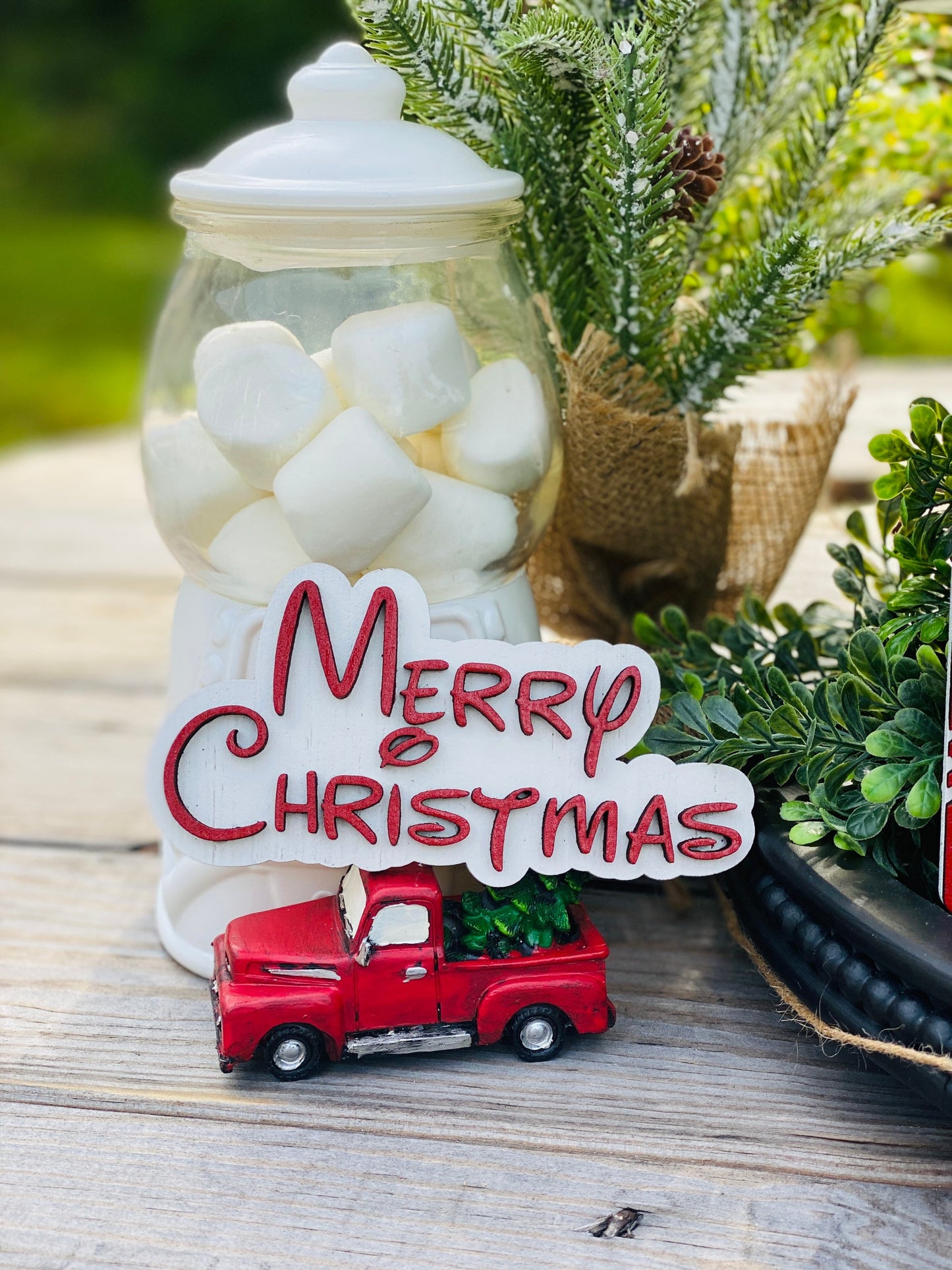 Christmas decor, tier tray decor, home decor,Rae dunn decor, Main Street, merry Christmas, happy holidays, xmas, stocking stuffer, farmhouse