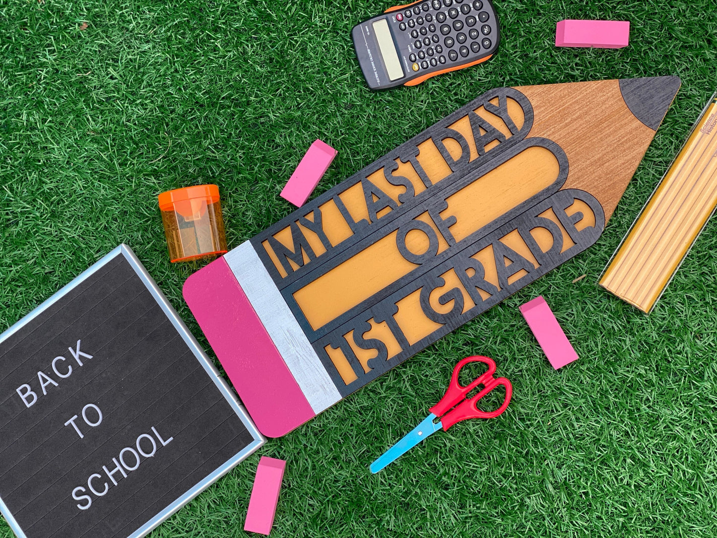 back to school photo prop, interchangeable pencil, 100 days of school, pre-k-12, first day of school, last day of school, education