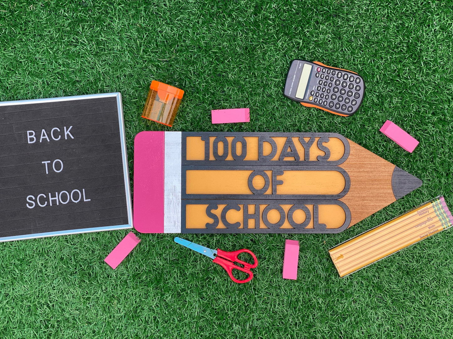 back to school photo prop, interchangeable pencil, 100 days of school, pre-k-12, first day of school, last day of school, education
