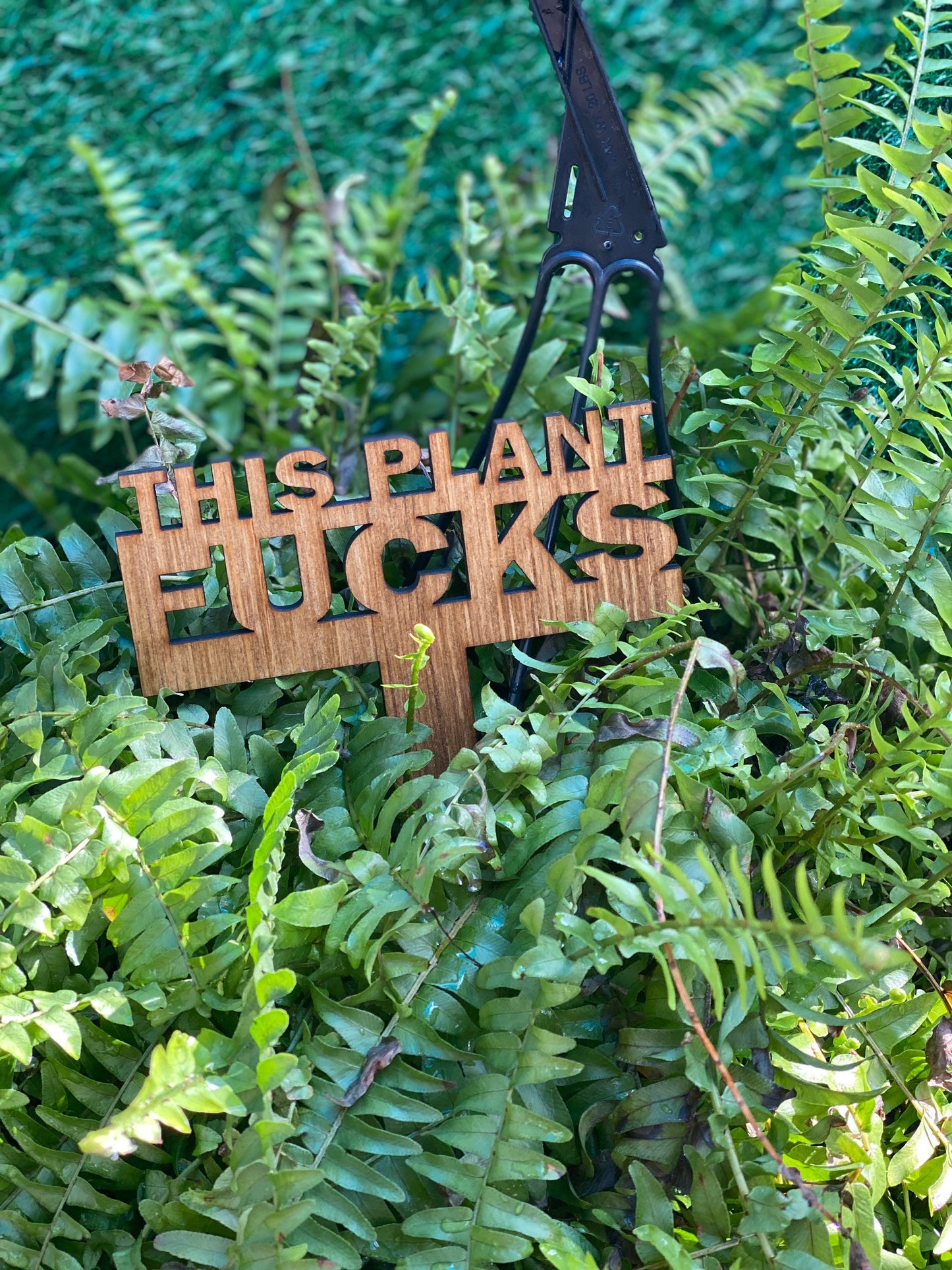 Potted plants funny garden stake sign FREE SHIPPING
