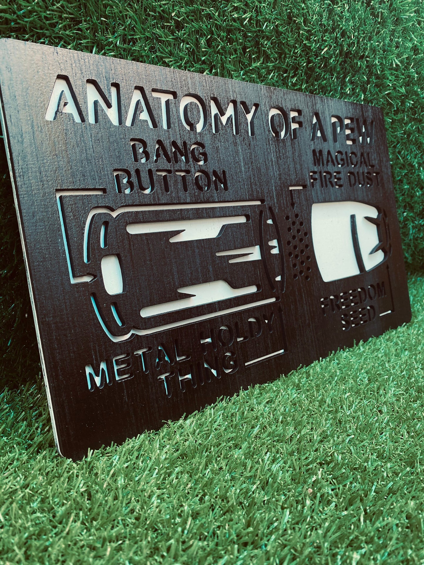 Anatomy Of A Pew,gift for dad, garage,workshop, man cave, Father’s Day gift, guns, gun enthusiast, freedom seed, pew pew, bullets, ammo