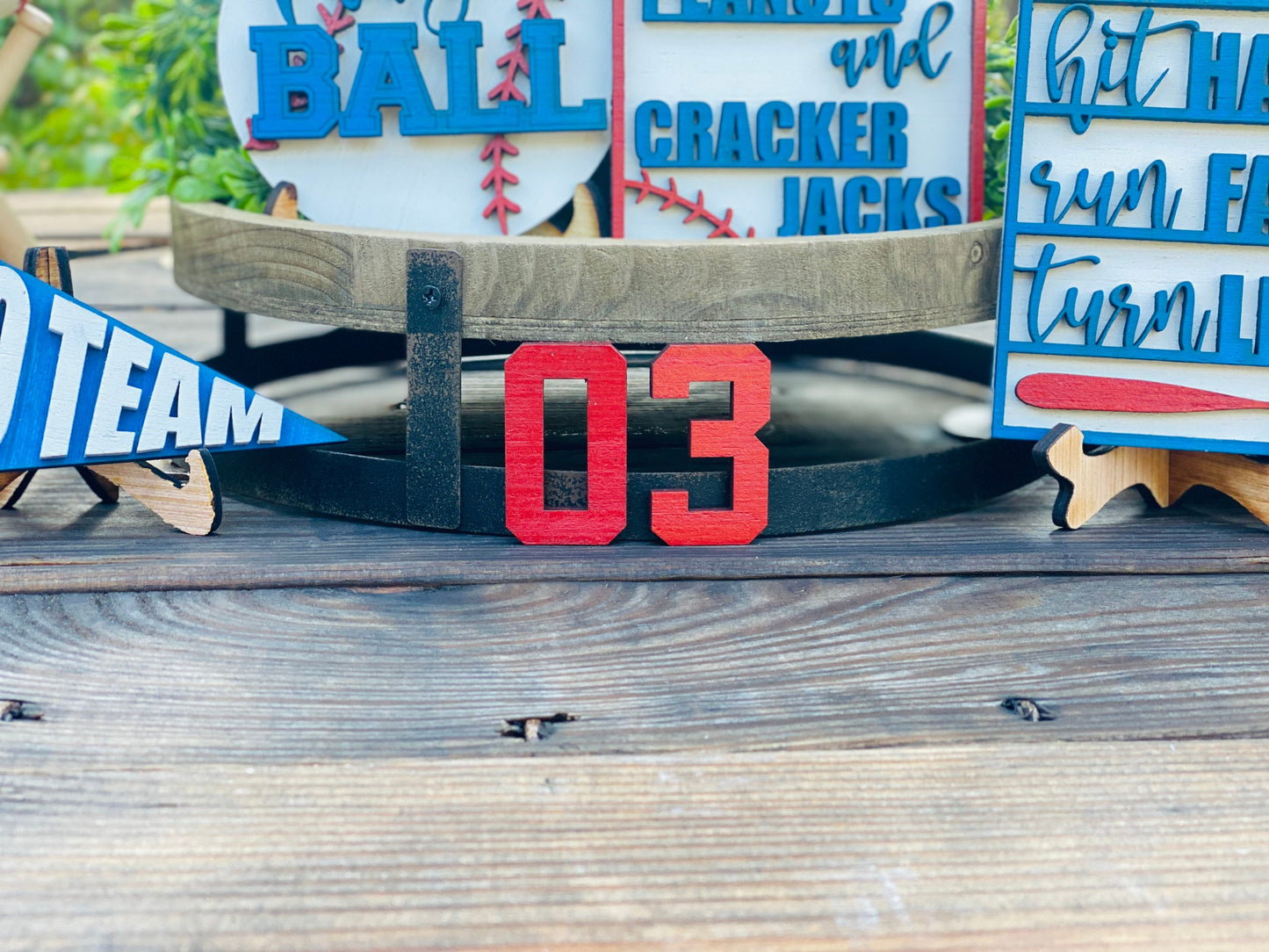 Baseball Tier Tray Set, home decor, baseball decor, man cave, home is where my heart is, home plate, baseball, kids room decor, play ball