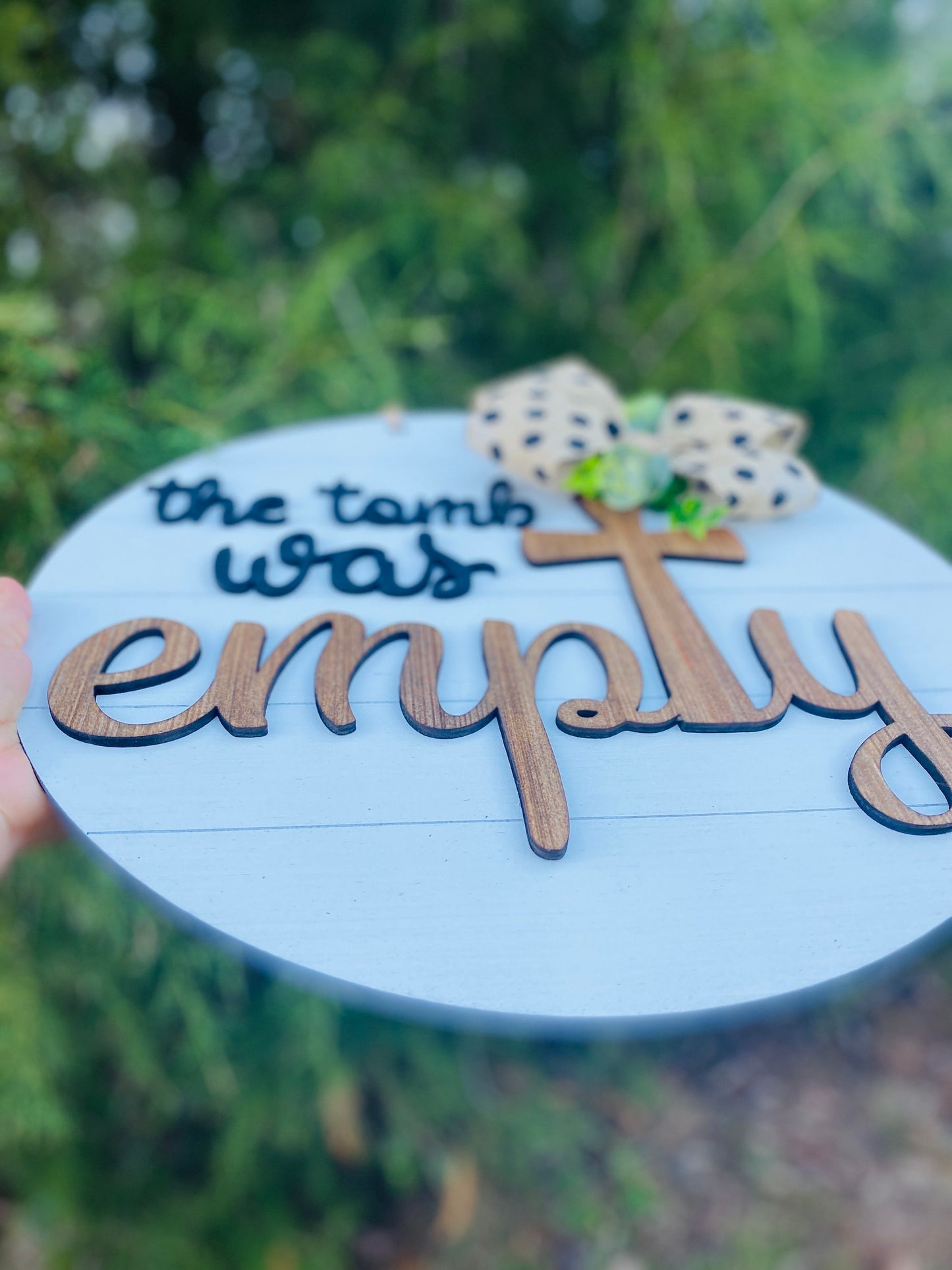 The tomb was empty door hanger, Easter gifts, home decor, Easter door hanger, religious decor, Gifts for family, Christian