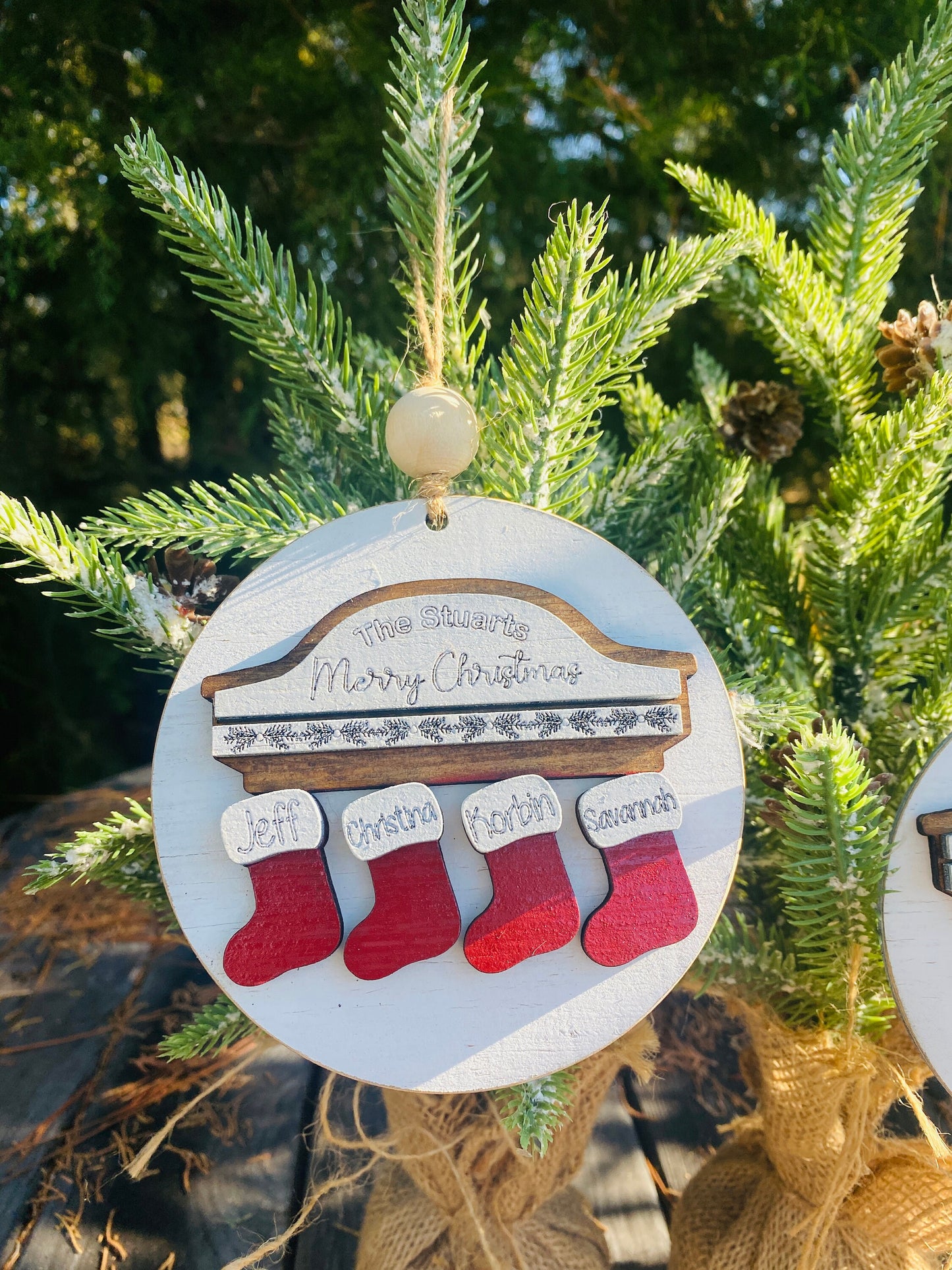 Christmas ornament gift, Christmas ornament, Christmas tree decor, farmhouse ornament, family ornament, personalized Christmas decor, mantle
