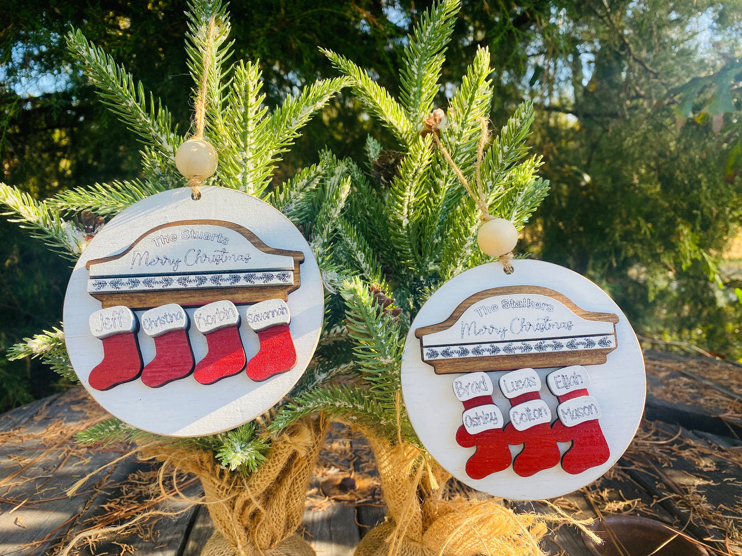 Christmas ornament gift, Christmas ornament, Christmas tree decor, farmhouse ornament, family ornament, personalized Christmas decor, mantle