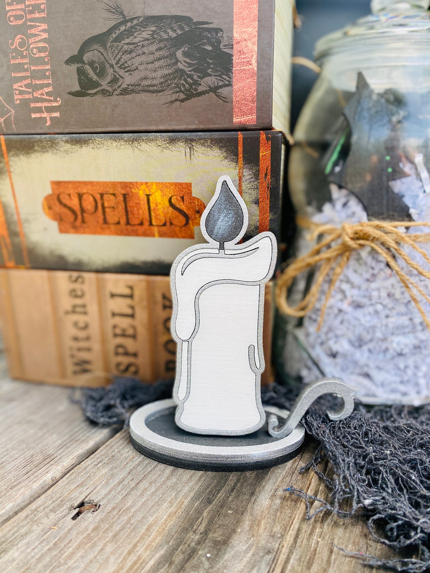 Witches tier tray decor, Halloween tier tray decor, home decor, witch spells, Rae dunn decor, Binx, witches, black flame