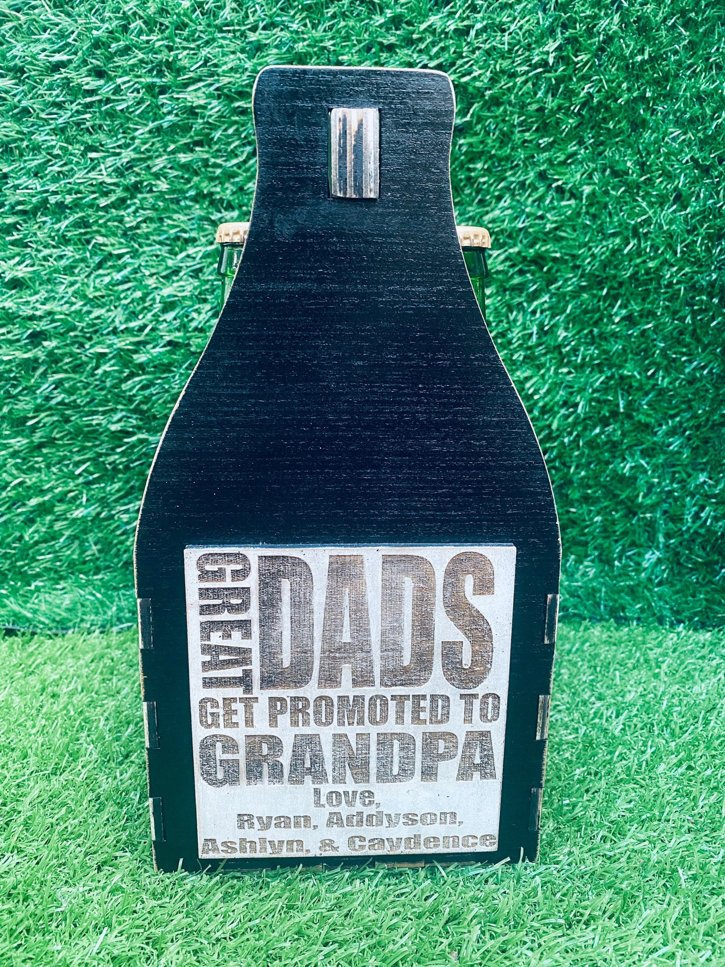6 pk beer caddy, gift for dad, grandpa, groomsmen, uncle, brother, guy gifts, personalized, bottle opener, practical gifts, handmade