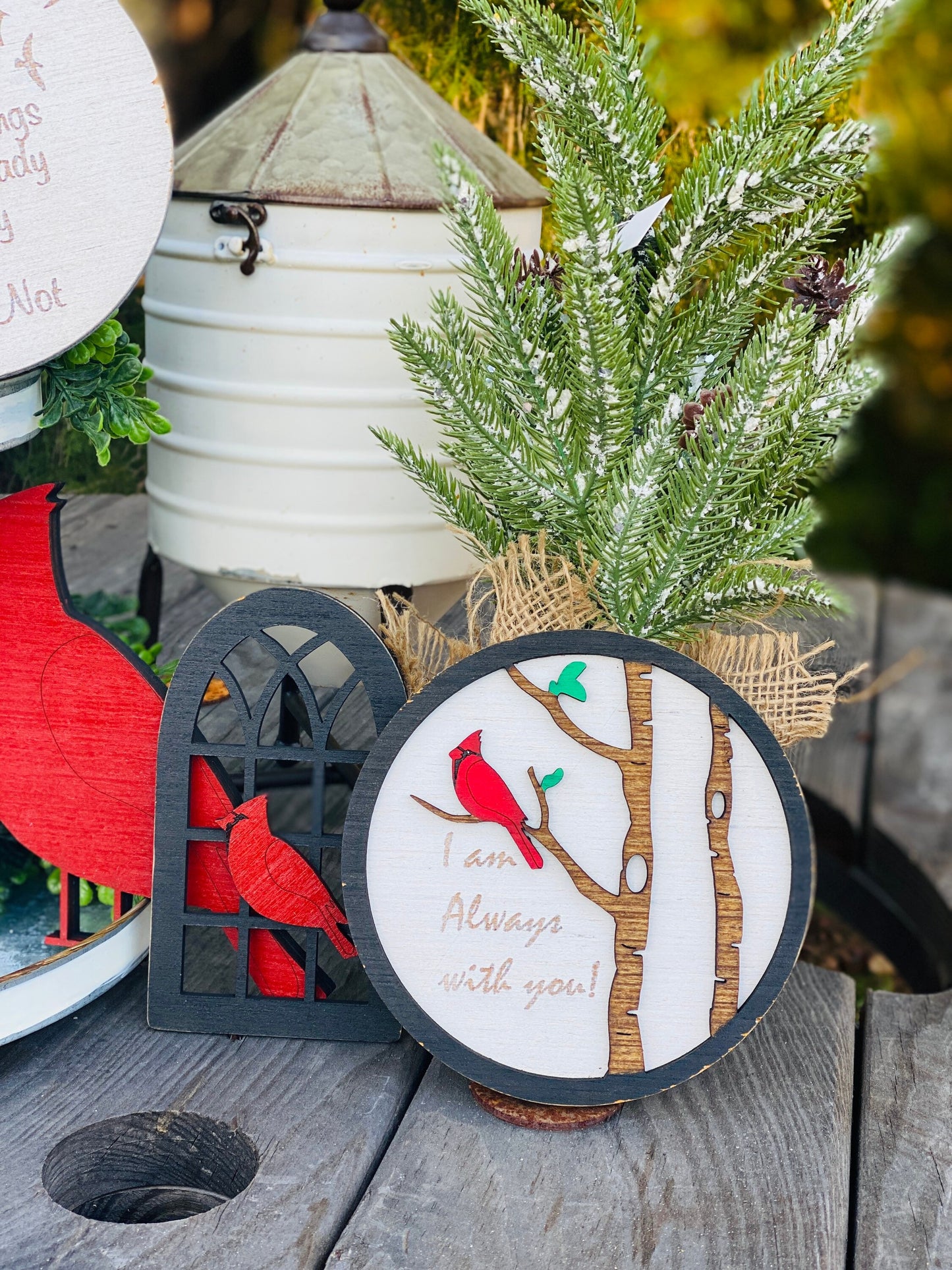 Memorial tier tray decor, cardinals, home decor, Rae dunn decor, angels appears, missing you, wings were ready, farmhouse decor, tier tray