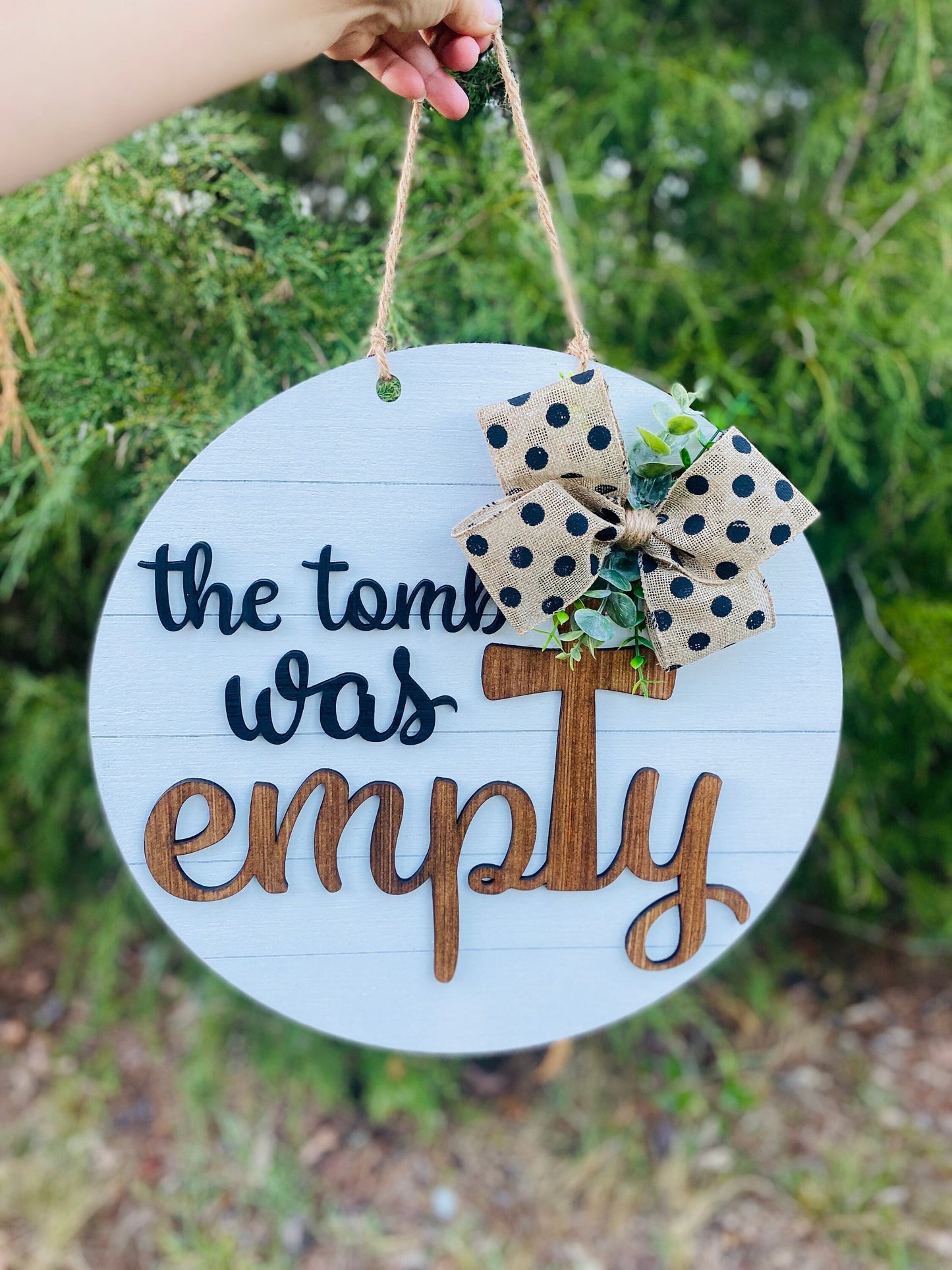 The tomb was empty door hanger, Easter gifts, home decor, Easter door hanger, religious decor, Gifts for family, Christian