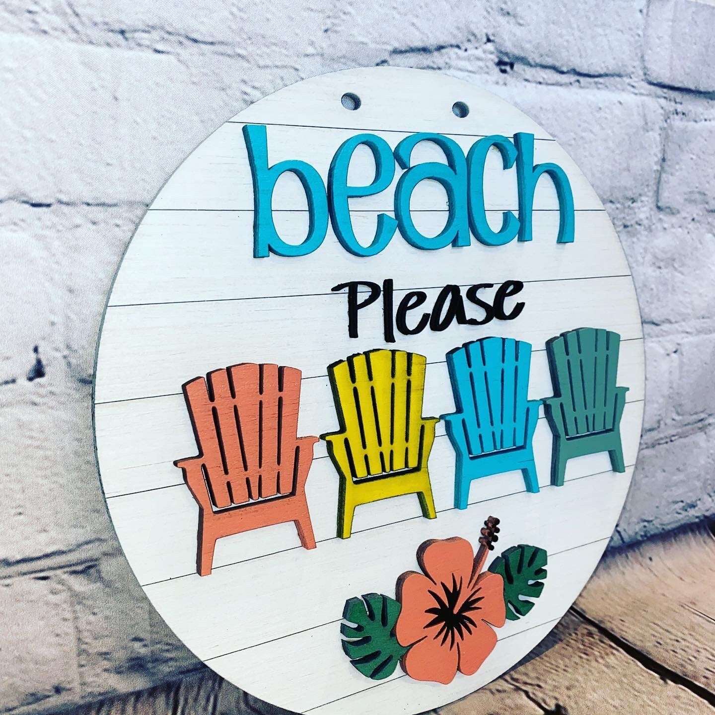 Beach Please Door Hanger