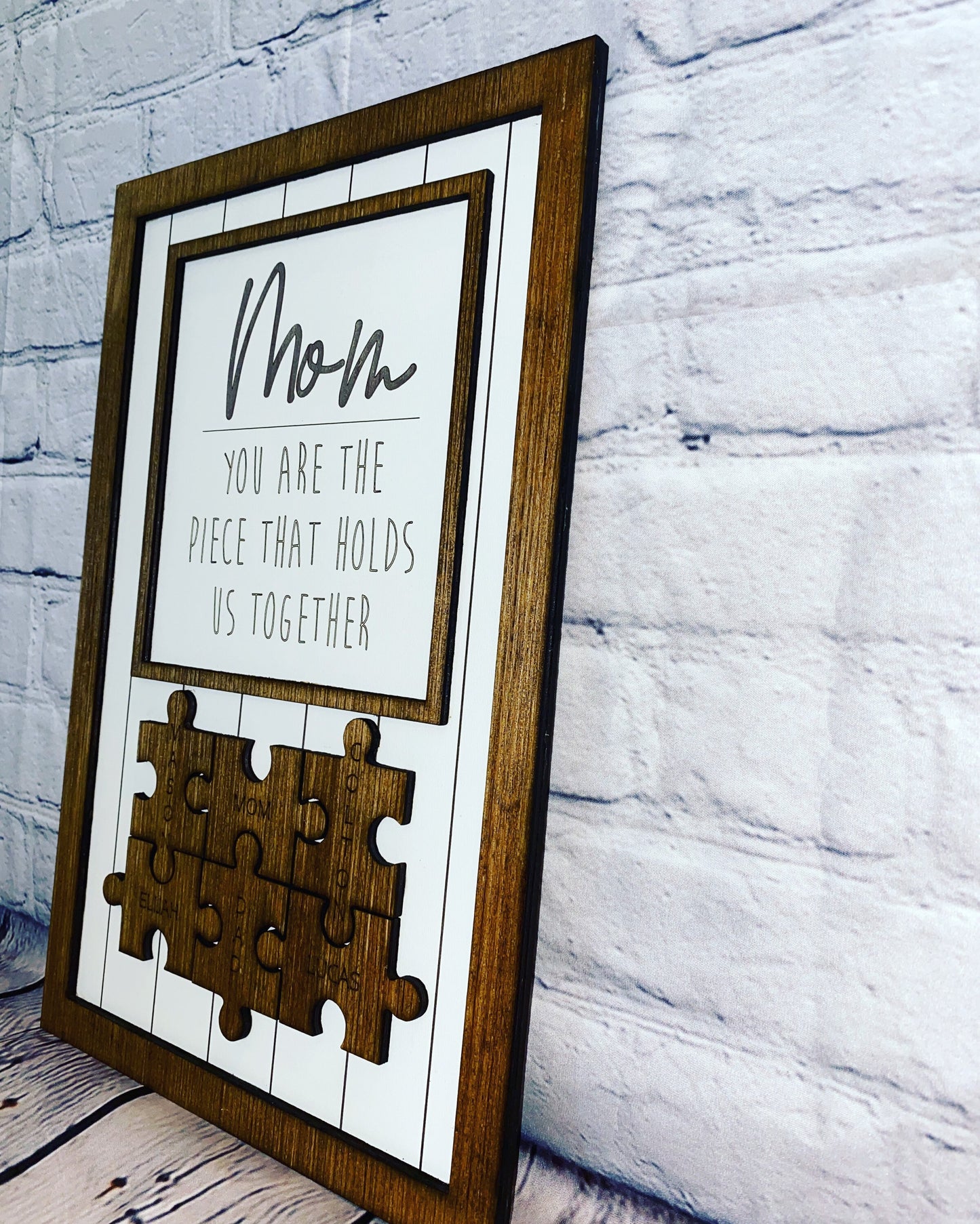 Mom... pieces that hold us together sign **same price no matter the amount of puzzle pieces**