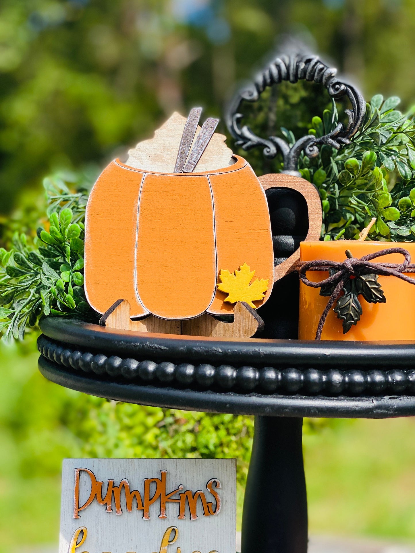 Autumn, pumpkin spice, tier tray set, fall decor, lattes, hoodies, flannels, leggings, gifts for mom, pumpkin spice season, Rae Dunn