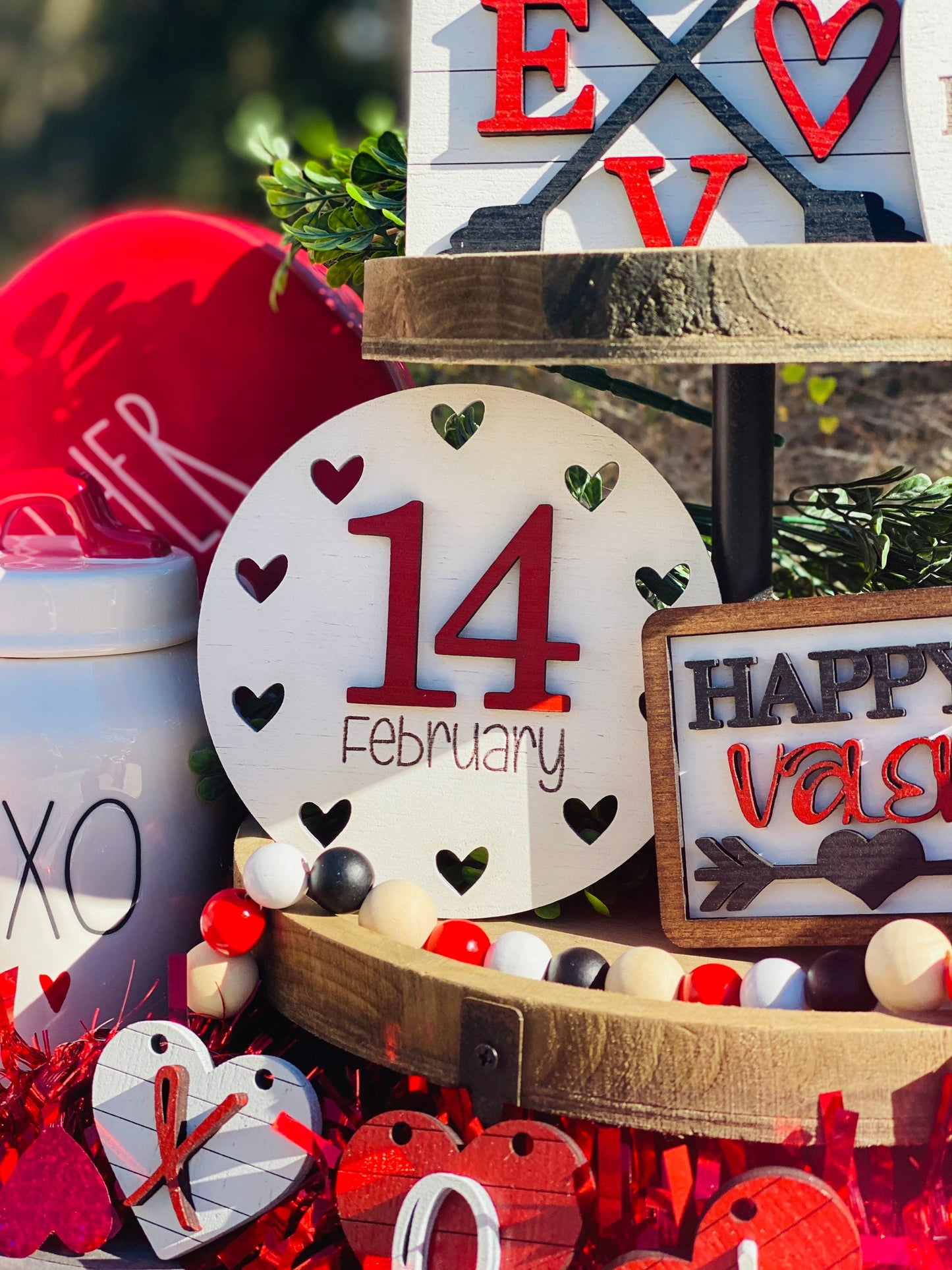 Valentines tier tray, home decor, tier tray set, sweetheart, love shack, Cupid, valentine, be mine, Rae dunn decor, love potion, xoxo
