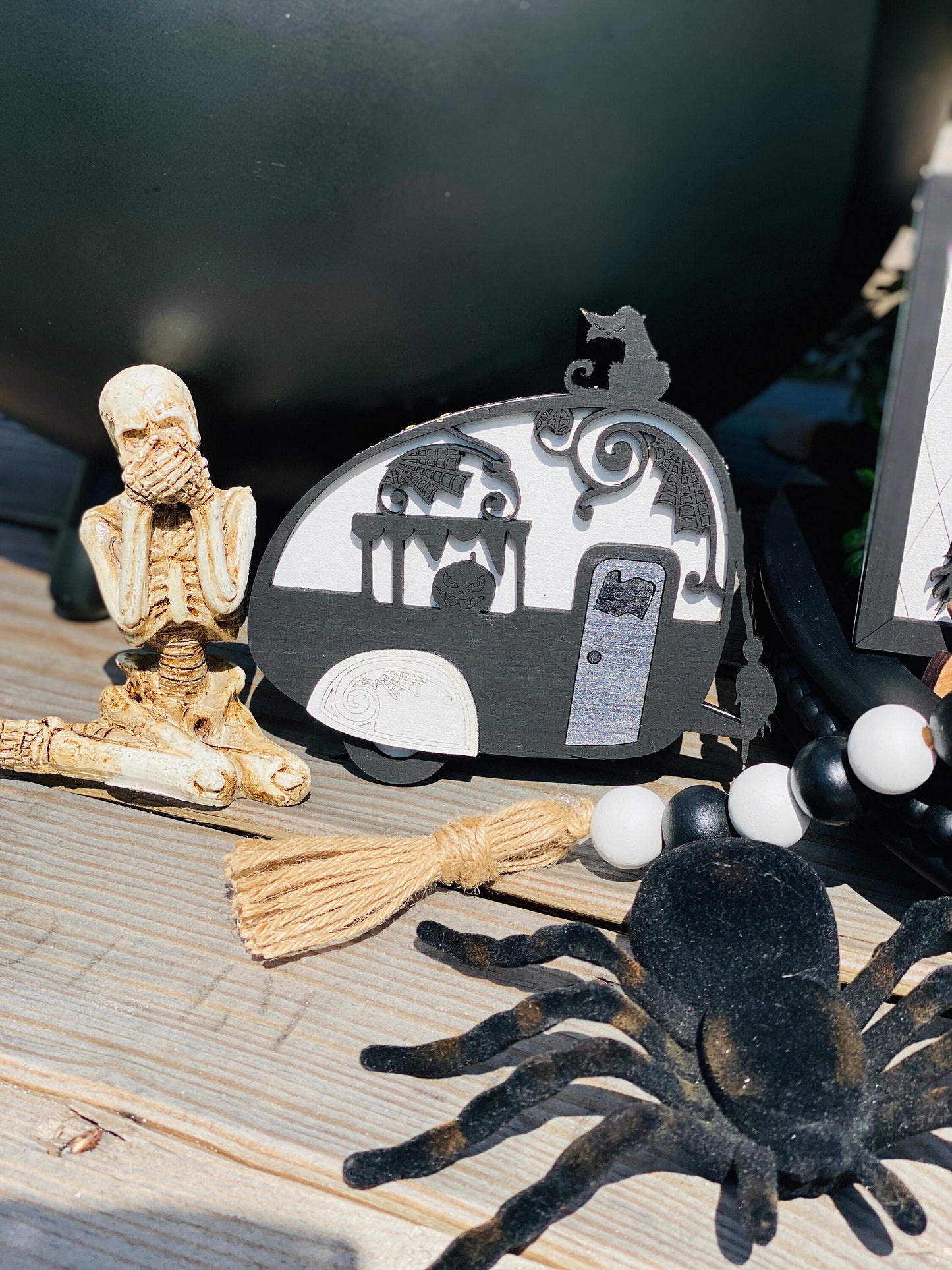 witches tier tray set,home decor,witches with hitches,best witches hitches,lot 31,camper,traveling witches,Rae Dunn, gift for mom