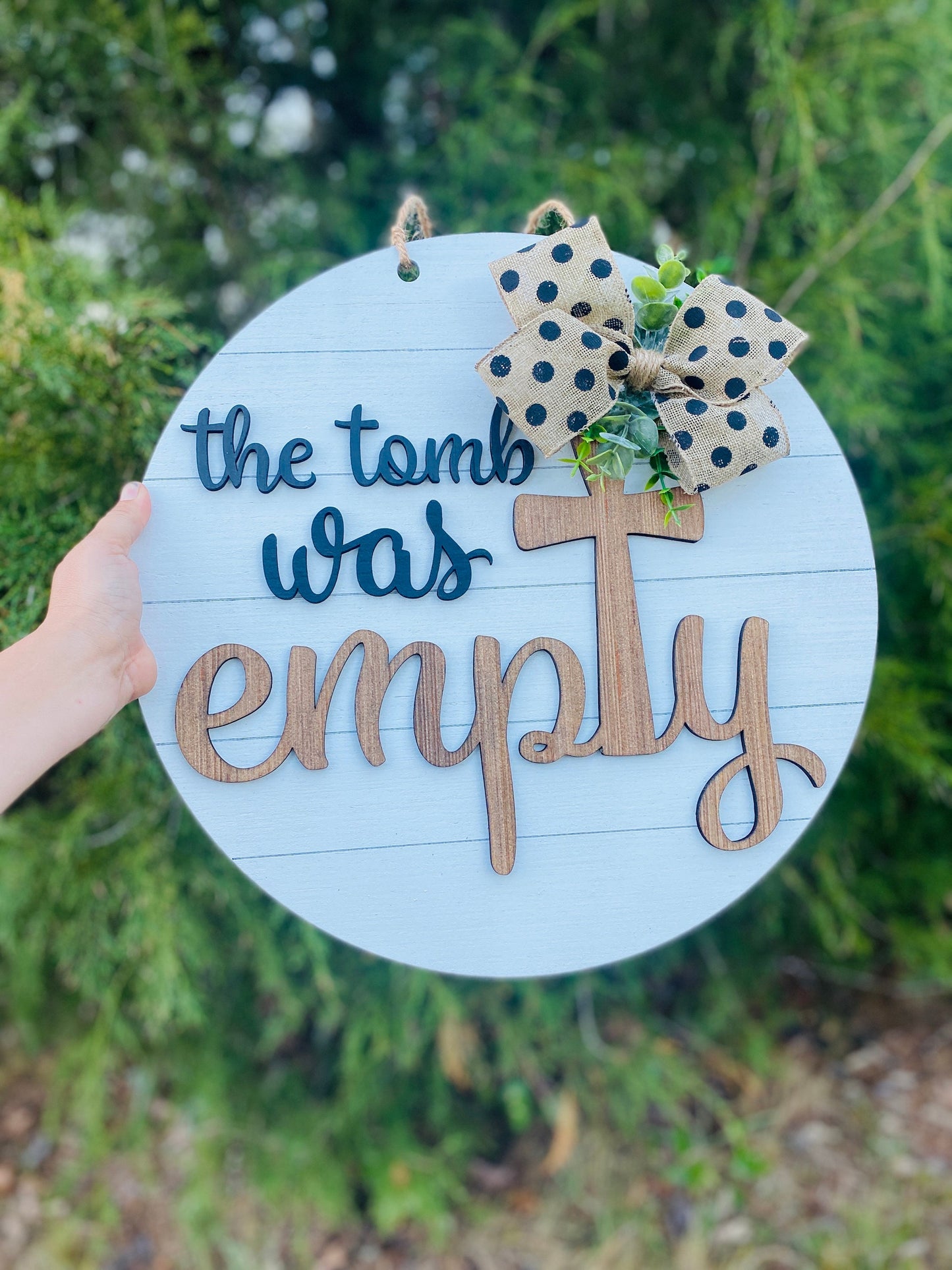 The tomb was empty door hanger, Easter gifts, home decor, Easter door hanger, religious decor, Gifts for family, Christian