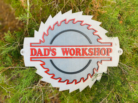 Dads workshop sign, wall decor, garage decor, Father’s Day, gift for dad, gift for grandpa, grandparents day, best dad, #1 dad, man cave
