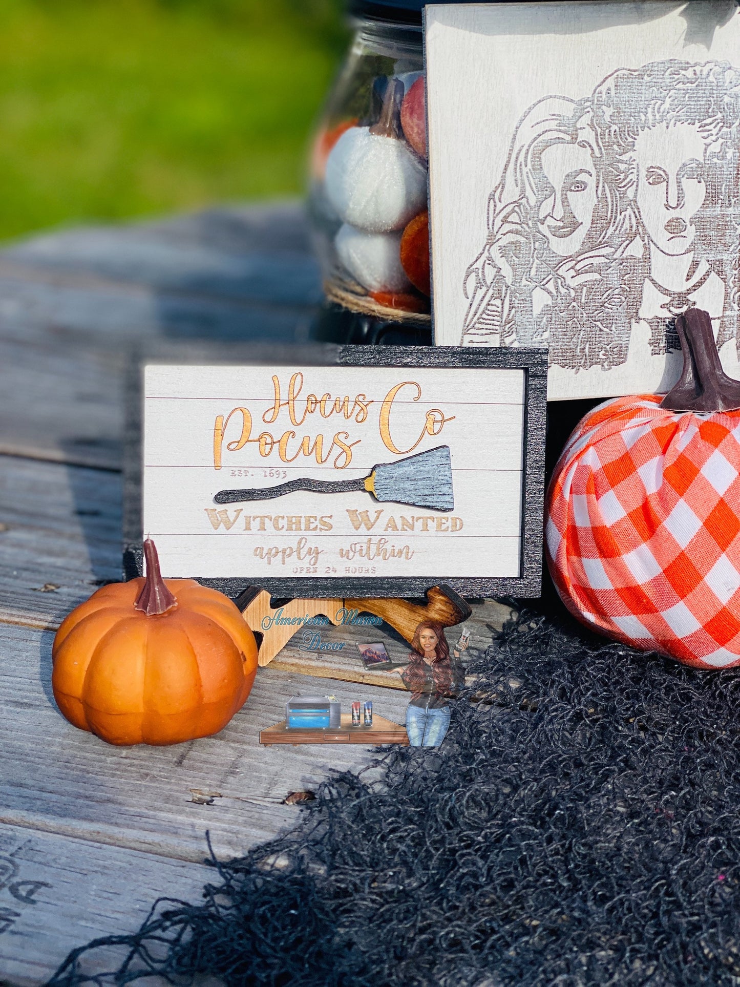 Witches tier tray decor, Halloween tier tray decor, home decor, witch spells, Rae dunn decor, Witch sisters, witches, broom rides
