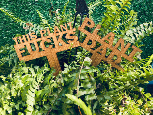 Potted plants funny garden stake sign FREE SHIPPING