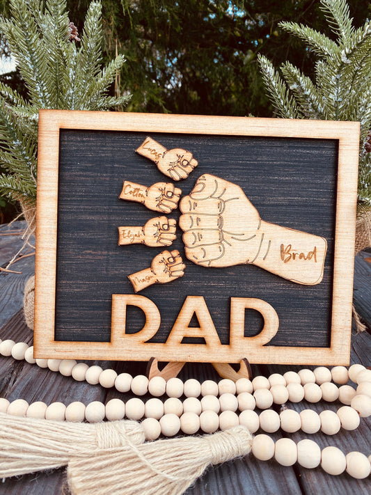 Personalized Father’s Day gifts / gifts for dad / fist bump sign / gifts for him / personalized gift / Father’s Day / custom orders