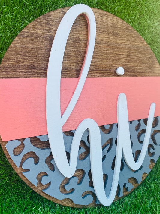 Hi leopard print sign *home decor* free shipping!
