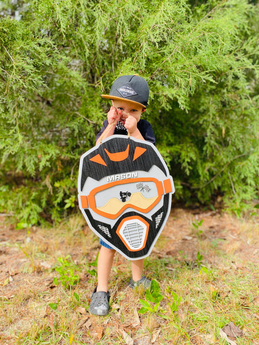 Motocross helmet, wall decor, nursery decor, home decor, helmet sign, dirtbikes, MX, MX racing, personalized home decor, custom