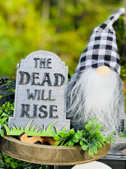 spooky,headless horseman, tier tray decor, Halloween, haunted hill asylum, dead will rise again,gifts for mom,your well being,Rae Dunn decor
