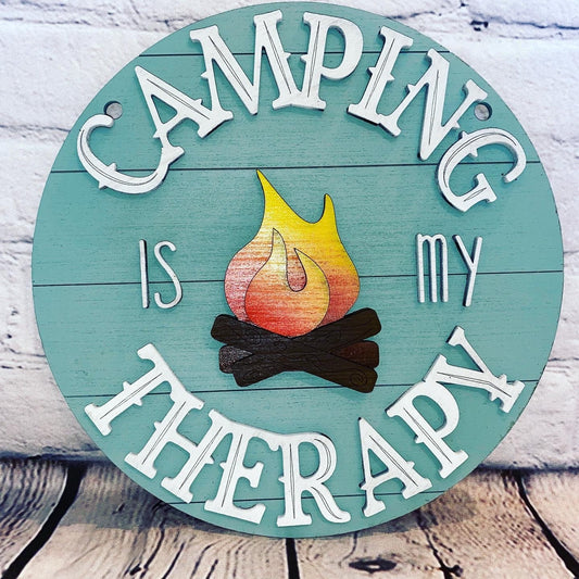 Camping IS MY therapy Door Hanger