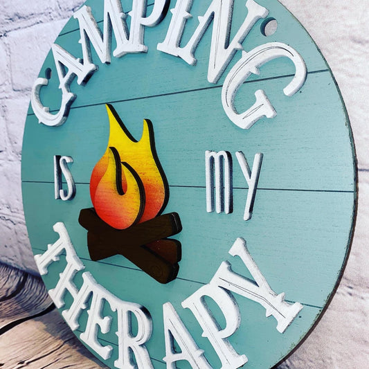 Camping IS MY therapy Door Hanger