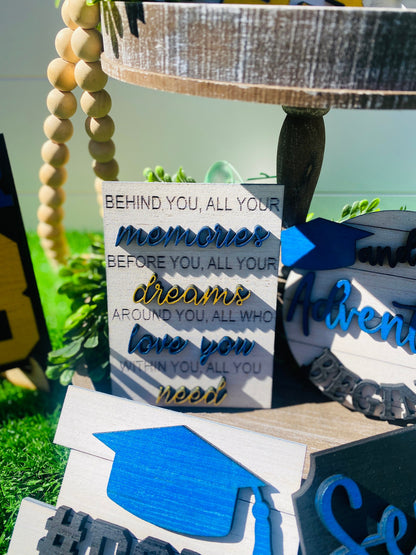 Graduation / Senior 2025 / Tier Tray decor / class of 2025 / home decor / #done / college /high school / tassel was worth the hassle seniors