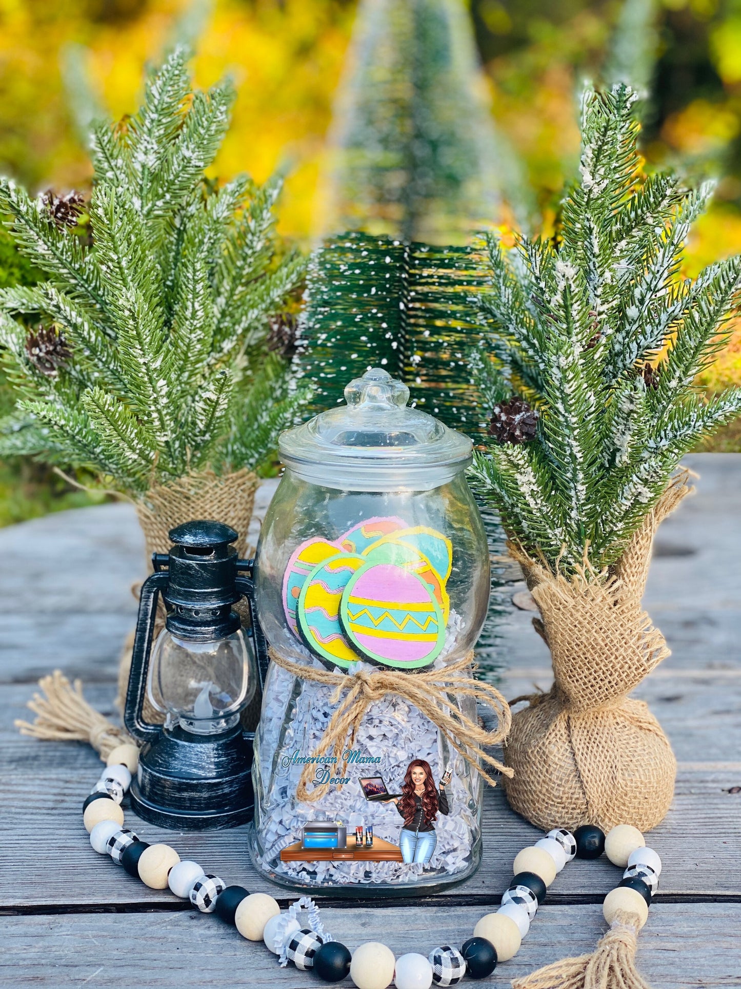Easter Egg Gumball machine filler, wooden Easter egg cutouts, tiered tray decor, shelf sitter, farmhouse decoration, table decor