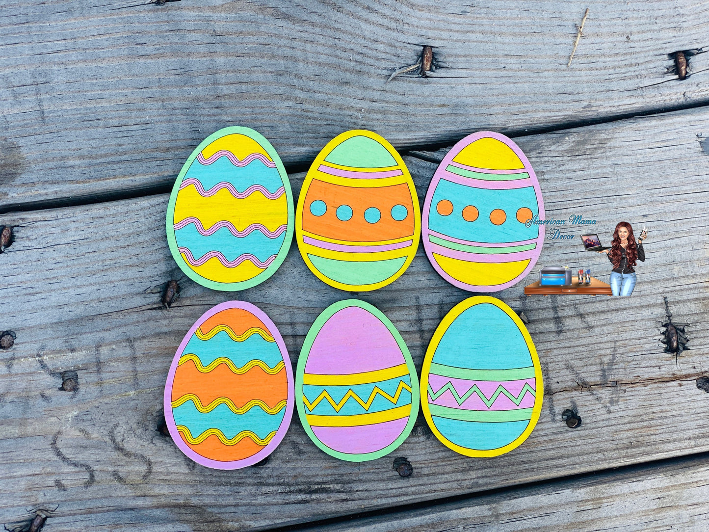 Easter Egg Gumball machine filler, wooden Easter egg cutouts, tiered tray decor, shelf sitter, farmhouse decoration, table decor
