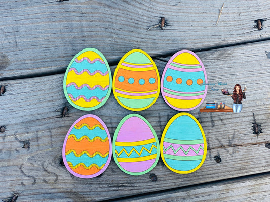 Easter Egg Gumball machine filler, wooden Easter egg cutouts, tiered tray decor, shelf sitter, farmhouse decoration, table decor