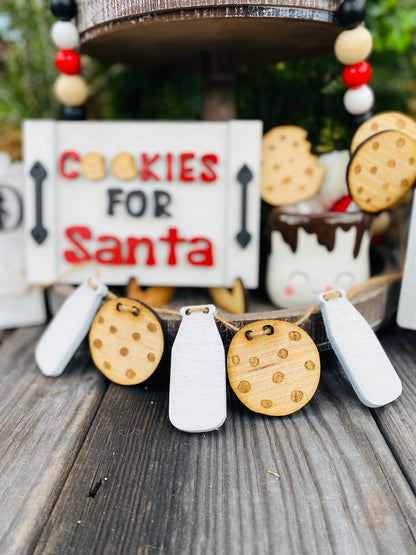 Christmas decor / tier tray decor / home decor / Rae dunn decor / merry Christmas / Santa’s cookies / bakery / milk / Mrs Claus