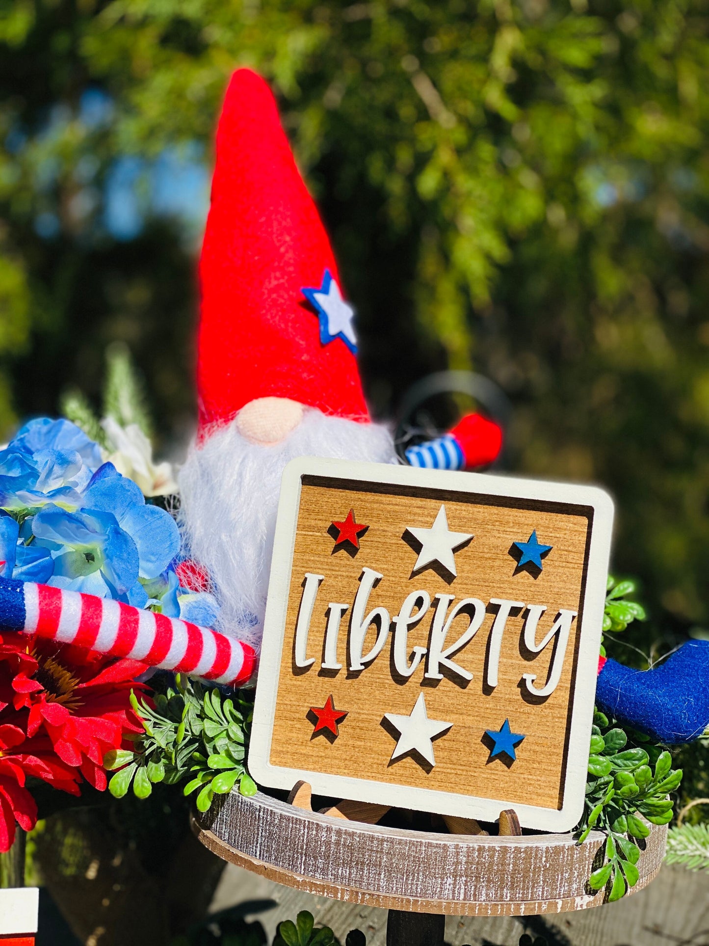 July 4th tier tray set, 4th of July, Independence Day, usa, America, one nation under god, 1776, home, liberty, United States flag, decor