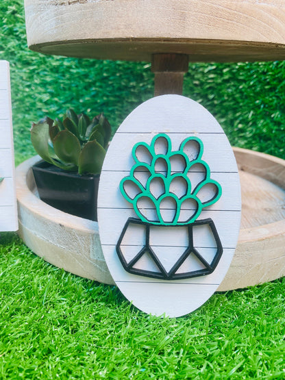 Succulents Tier Tray set home decor for decorative trays