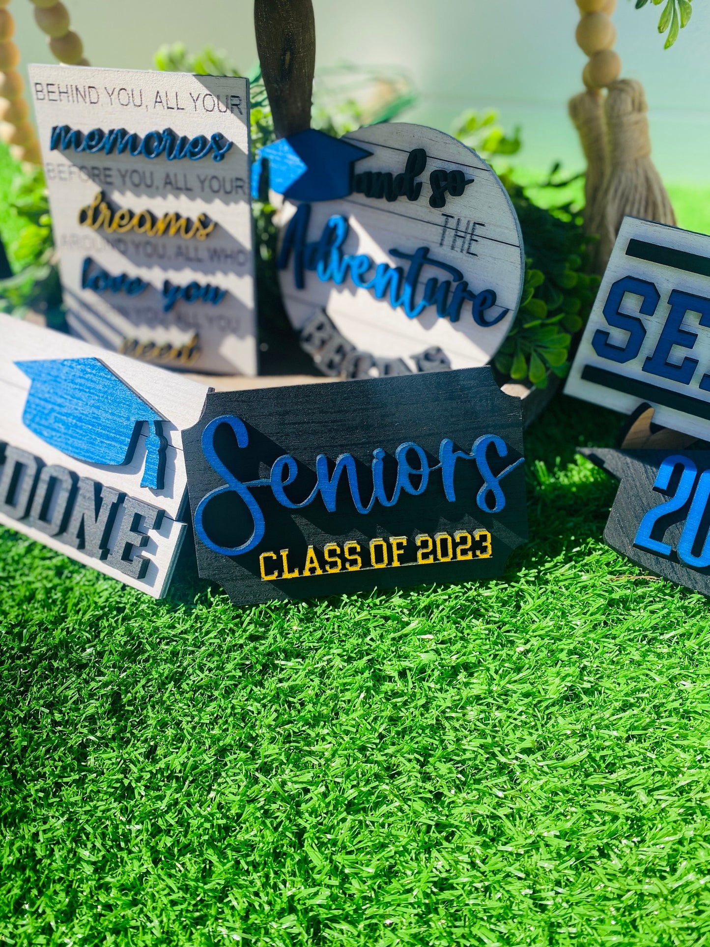 Graduation / Senior 2025 / Tier Tray decor / class of 2025 / home decor / #done / college /high school / tassel was worth the hassle seniors