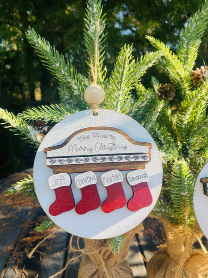 Christmas ornament gift, Christmas ornament, Christmas tree decor, farmhouse ornament, family ornament, personalized Christmas decor, mantle