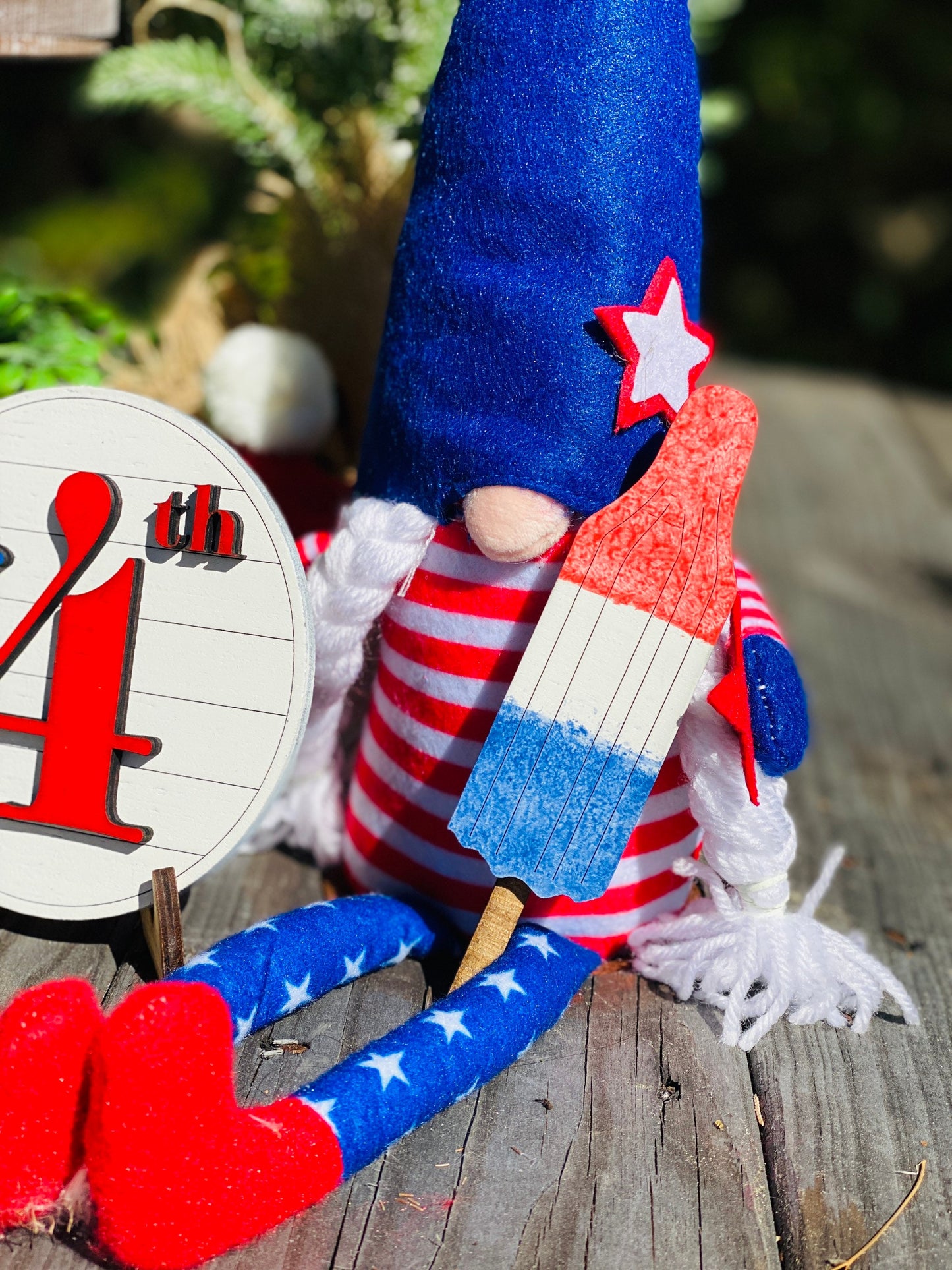 July 4th tier tray decor, 4th of July, Independence Day, USA, red white and blue, all American brew, Rae dunn decor, home decor
