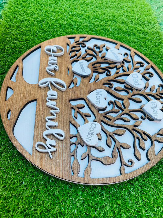 Our Family Tree with names… fully customizable home decor family gift