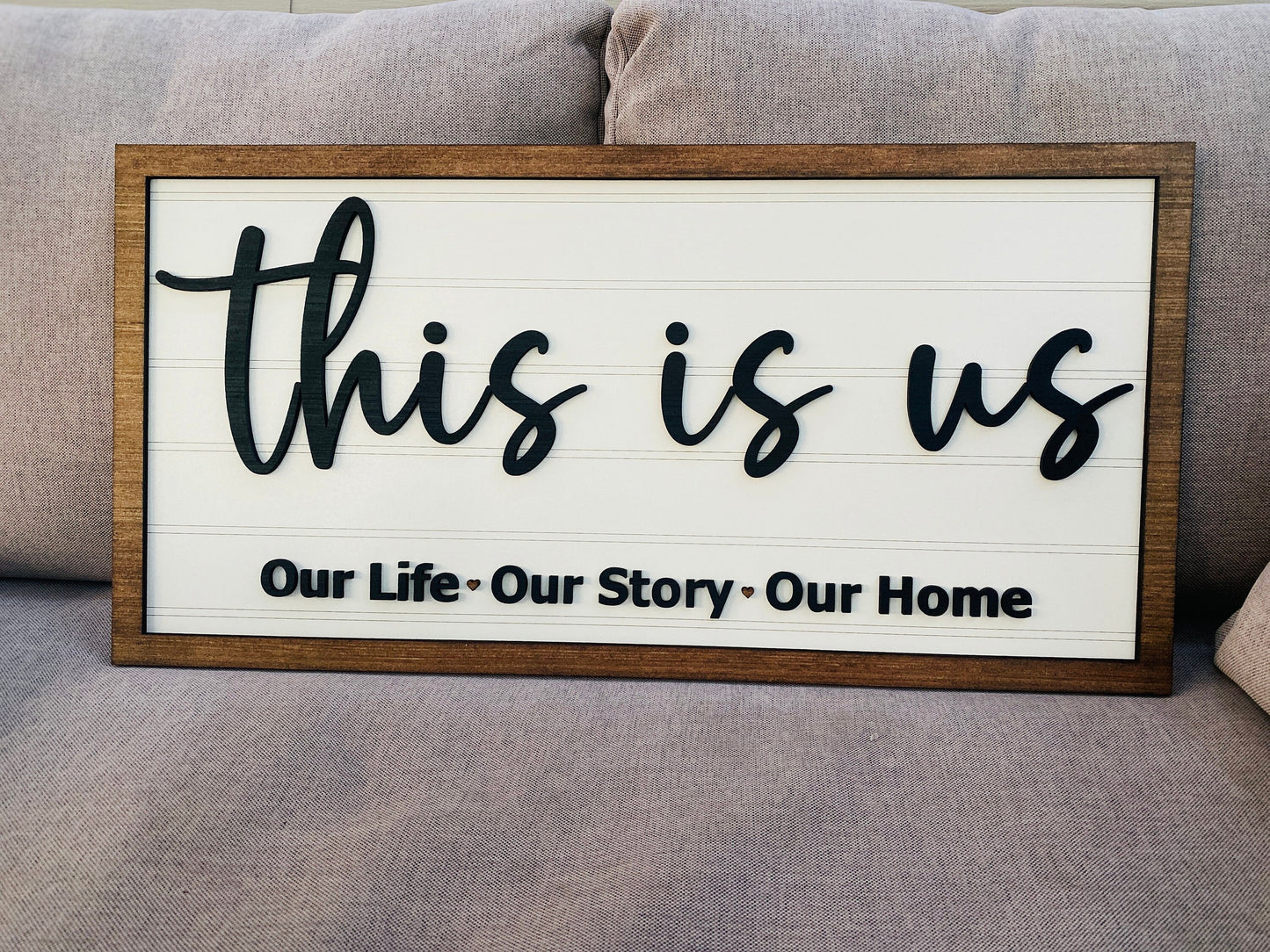 This is us sign, our life, 3d sign, wall decor, home decor, our home, layered sign, our story, large wall decor, family decor