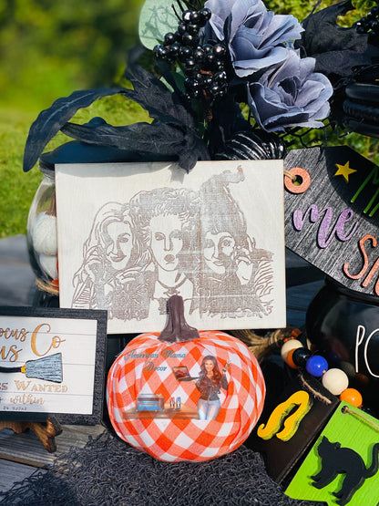 Witches tier tray decor, Halloween tier tray decor, home decor, witch spells, Rae dunn decor, Witch sisters, witches, broom rides