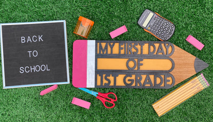 back to school photo prop, interchangeable pencil, 100 days of school, pre-k-12, first day of school, last day of school, education