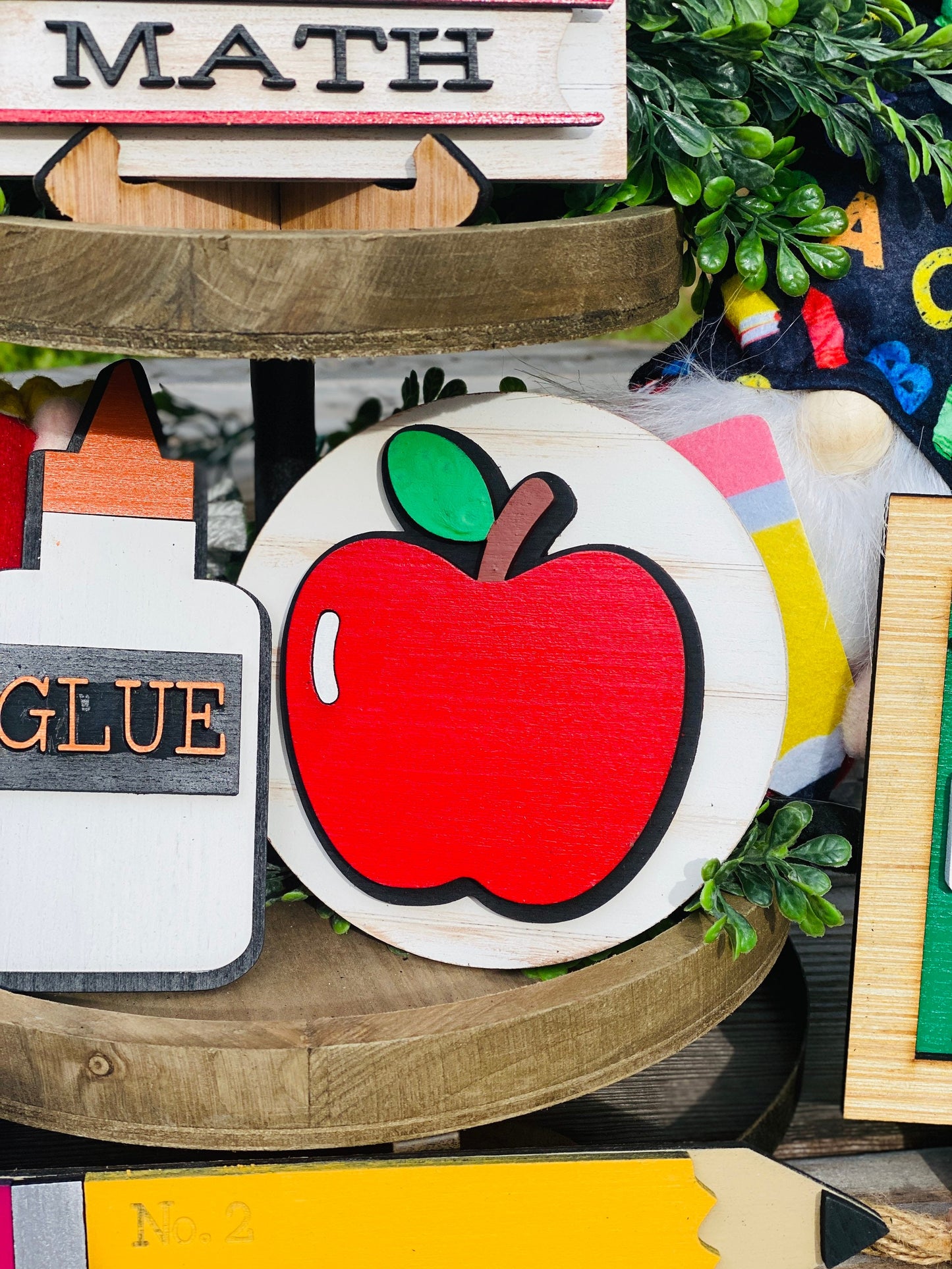 Back to school tiered tray set, mini signs, teacher decor, classroom decor, homeschool, virtual school, gifts for teachers, gift for mom