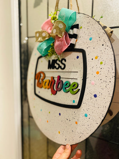 Teacher door hanger, teacher gifts, classroom decor, composition book door hanger, teacher decor, Gifts, teachers