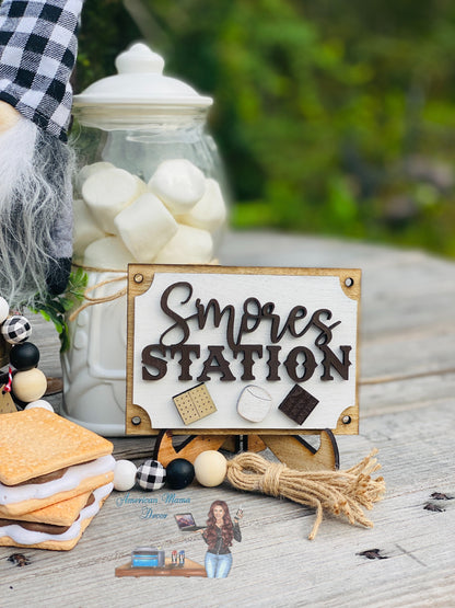 S’mores Tier Tray set, home decor, Rae Dunn, love you s’more, worry less laugh s’more, let’s get toasted, s’mores station, marshmallow